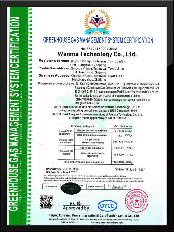Greenhouse Gas Management System Certification